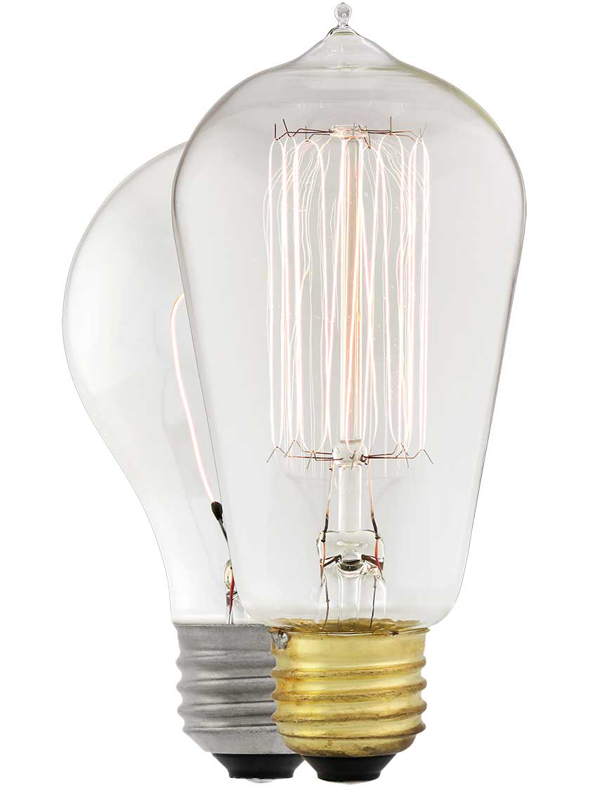 Alternate View 3 of Squirrel Cage ST58 Tapered Medium Base Light Bulb.