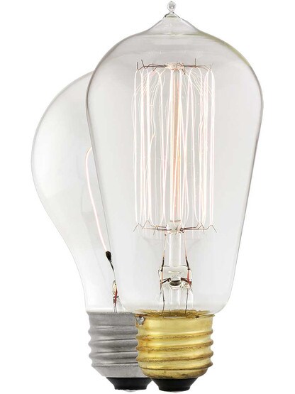 Alternate View 3 of Squirrel Cage ST58 Tapered Medium Base Light Bulb.