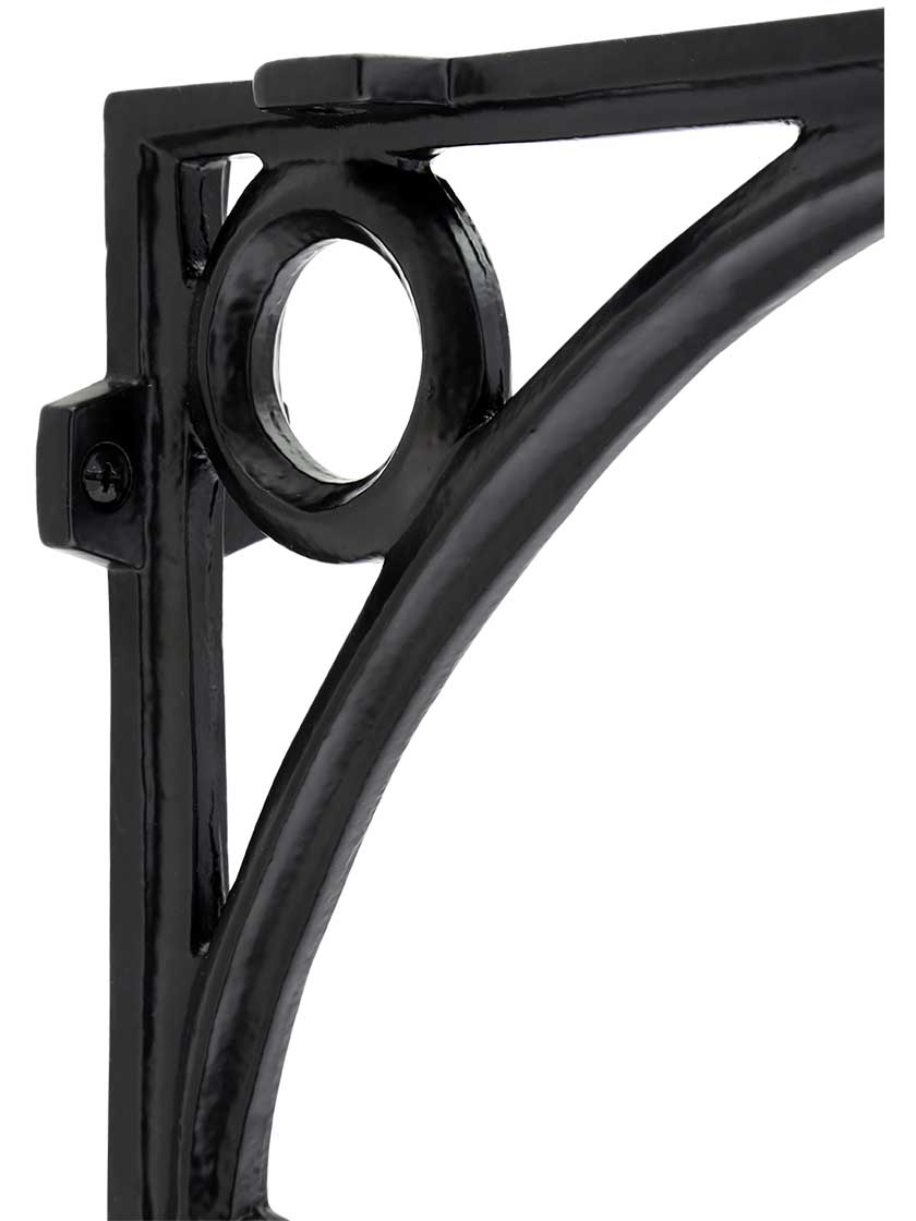 Alternate View 2 of Circle and Curve Heavy Shelf Bracket In Matte Black - 7 inch x 7 1/8 inch.
