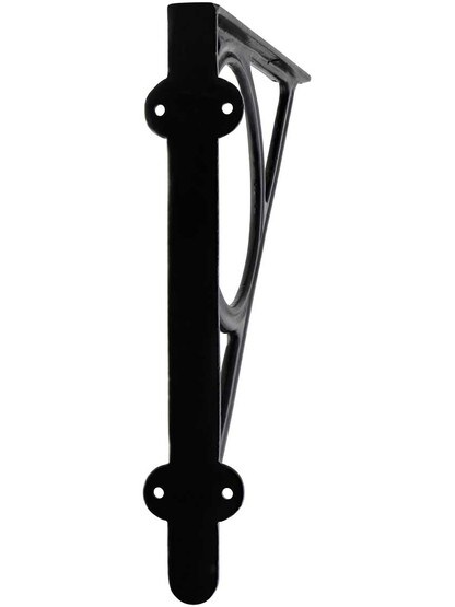 Alternate View of Center Circle Shelf Bracket In Matte Black - 10 inch x 9 1/8 inch.