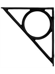 Center Circle Shelf Bracket In Matte Black - 10" x 9 1/8"