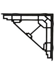 Mission Style Shelf Bracket In Matte Black - 10" x 9"