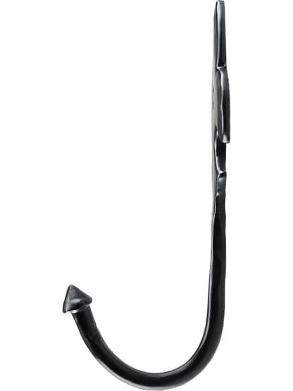 Alternate View of Hand Forged Iron-Fleur-De Lis Hook with Choice of Finish.