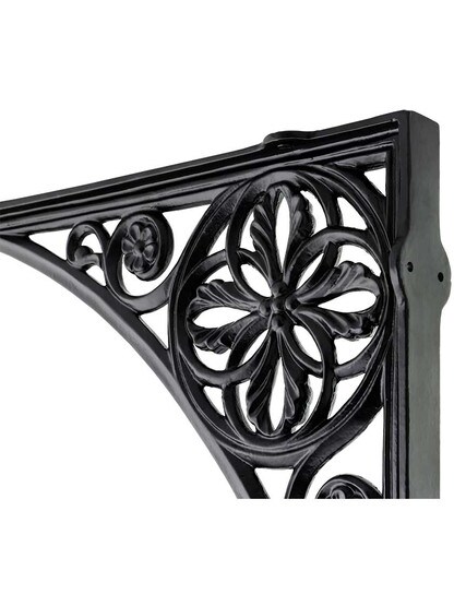 Alternate View 2 of Large Rosette Design Iron Shelf Bracket - 15 1/2 inch x 15 1/2 inch
