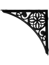 Large Rosette Design Iron Shelf Bracket - 15 1/2" x 15 1/2"