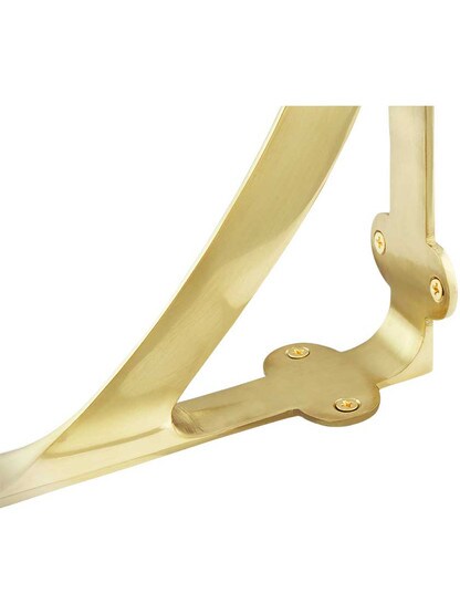 Alternate View 2 of Brass Classic-Style Shelf Bracket - 9 7/8 inch x 7 3/8 inch.