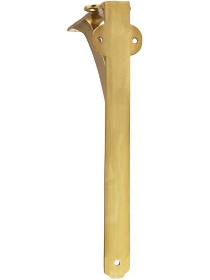 Alternate View of Brass Classic-Style Shelf Bracket - 7 11/16 inch x 5 11/16 inch.