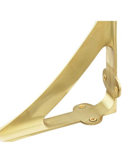 Alternate View 2 of Brass Classic-Style Shelf Bracket - 7 11/16 inch x 5 11/16 inch.