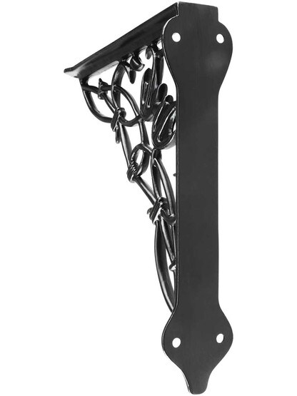 Alternate View of Bleeding Heart Cast Iron Shelf Bracket - 8 1/2 inch x 8 5/8 inch.
