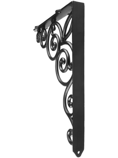 Alternate View of Decorative Vines Cast Iron Shelf Bracket - 10 1/8 inch x 11 3/4 inch.