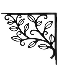 Leafy Branch Cast Iron Shelf Bracket - 7 1/8" x 8 3/16"