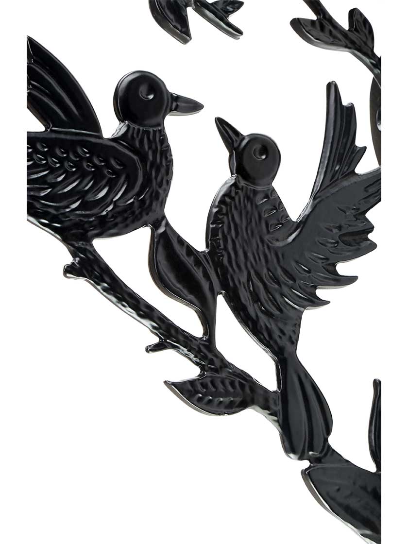 Dancing Birds Cast Iron Shelf Bracket - 8 5/16" x 7 1/8"
