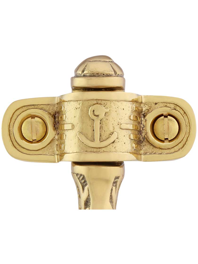Alternate View 2 of Cast Brass Handrail Bracket With Windsor Pattern.