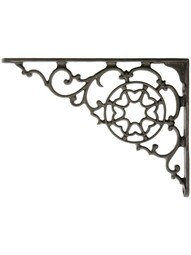 Lacquered Cast Iron Shelf Bracket 5 7/8 inch x 7 7/8 inch.