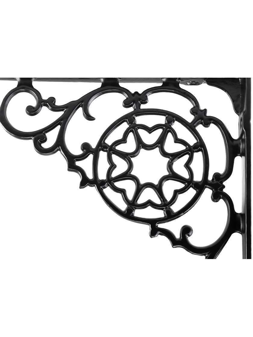 Black Iron Decorative Shelf Bracket 5 7/8" x 7 7/8"