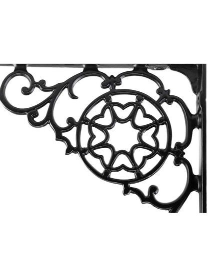 Alternate View 2 of Black Iron Decorative Shelf Bracket 5 7/8 inch x 7 7/8 inch.