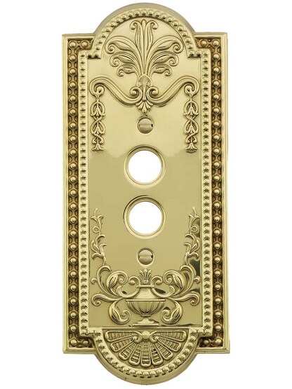 Alternate View of Como Single Push-Button Switch Plate.