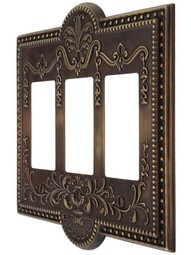 Como Triple GFI Cover Plate in Antique-By-Hand.