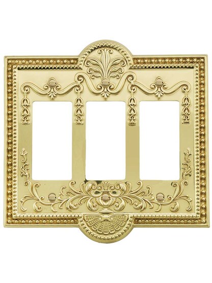 Alternate View of Como Triple GFI Cover Plate.