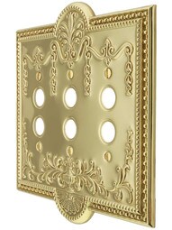 Como Triple Push Button Switch Plate