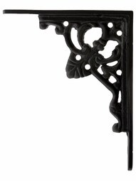 Cast Iron Fleur De Lis Shelf Bracket - 5 3/16" x 4 1/4"