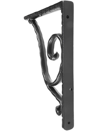 Alternate View of Cast Iron Scroll Shelf Bracket - 6 3/8 inch x 7 1/4 inch.