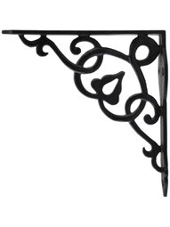 Cast-Iron Shelf Bracket with Vine Pattern - 5 1/8" x 5"