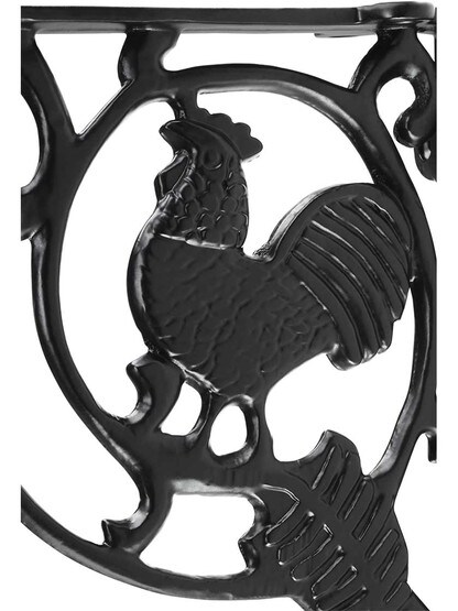 Alternate View 2 of Rooster Cast Iron Shelf Bracket - 10 3/16 inch x 8 inch.