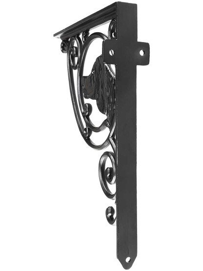Alternate View of Dogs Head Cast Iron Shelf Bracket - 10 inch x 9 inch.