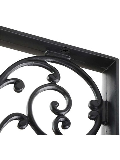 Alternate View 2 of Cast Iron Swirl Shelf Bracket In Matte Black - 10 1/8 inch x 8 inch.