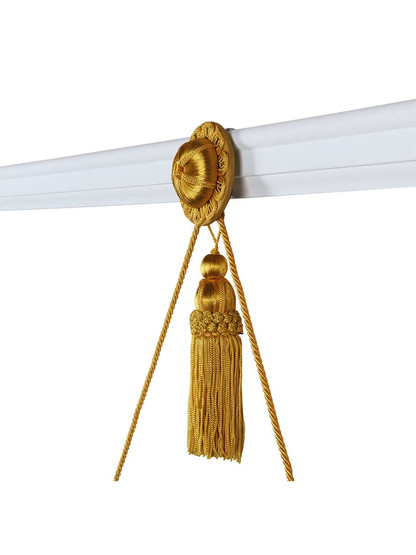 Flora Rosette and Tassel Picture Hanger with Rail Hook