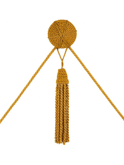 Alternate View of Vera Rosette and Tassel Picture Hanger with Rail Hook.