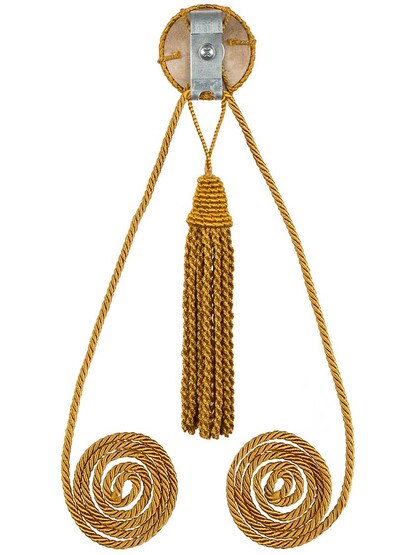 Alternate View 2 of Vera Rosette and Tassel Picture Hanger with Rail Hook.