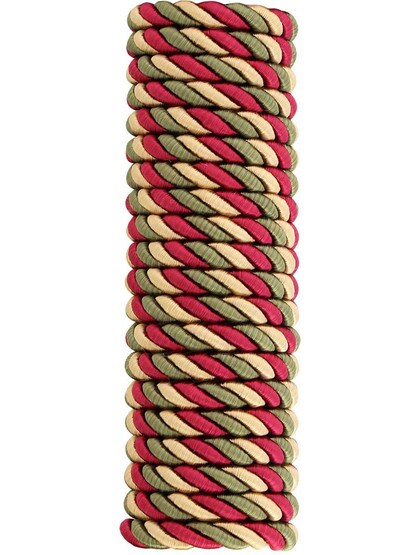 Triple Strand Multi-Color Picture Hanging Cord - 1/4-inch Diameter