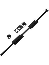 22 3/4" Forged Iron Cane Bolt with Rolled Handle