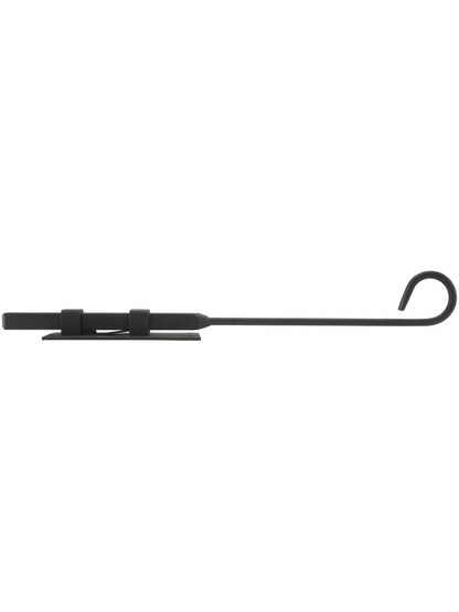 Alternate View of 12 inch Forged Iron Cane Bolt With Curled Handle.