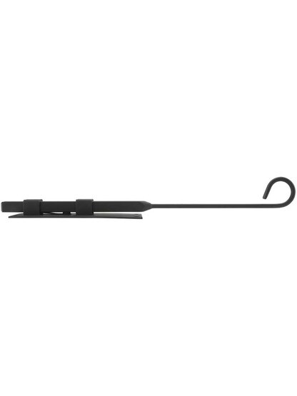 Alternate View of 14 inch Forged Iron Cane Bolt With Curled Handle.