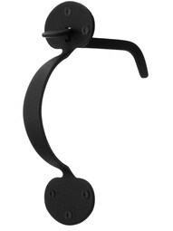 Smooth Iron 6 3/4 inch Bean Rim-Latch Set.