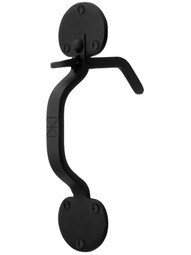 Smooth Iron 10 1/4 inch Bean Rim-Latch Set.