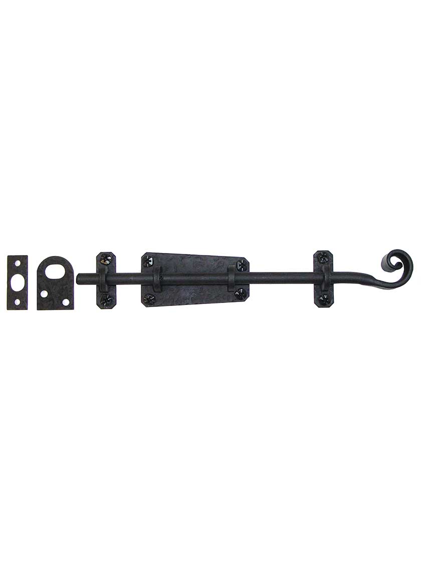 Alternate View 3 of Forged Iron Surface Bolt With Coiled Handle