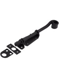 Colonial Iron Door Bolt With Curled Handle
