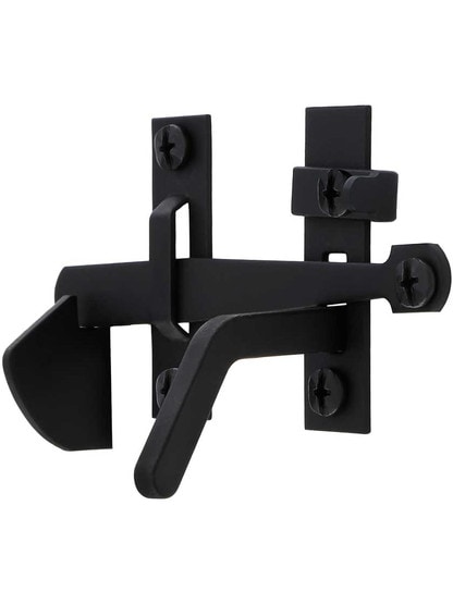 Alternate View 2 of Rough Iron 8 3/4-Inch Heart Rim-Latch Set.