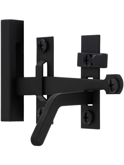 Alternate View 3 of Rough Iron 8 3/4-Inch Heart Rim-Latch Set.