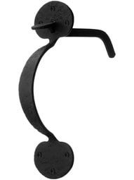 Rough Iron 6 3/4 inch Bean Rim-Latch Set.