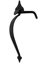 Rough Iron 8 1/2-Inch Heart Rim-Latch Set.