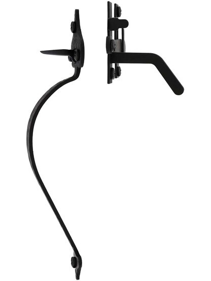 Alternate View of Rough Iron 8 1/2-Inch Heart Rim-Latch Set.