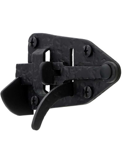Alternate View 2 of Heavy Duty Rough Iron 9 1/4 inch Heart Rim-Latch Set.