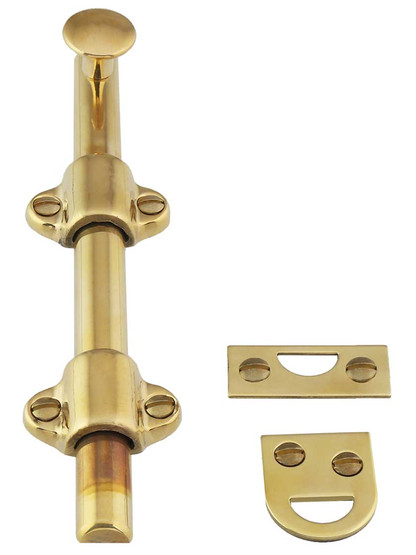 Alternate View 2 of 6 inch Medium-Duty Surface Bolt in Solid Brass.