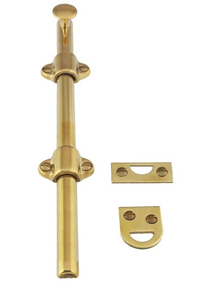 Alternate View 2 of 9 inch Medium-Duty Surface Bolt in Solid Brass.