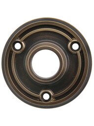 Solid-Brass Doorknob Rosette in Antique-By-Hand